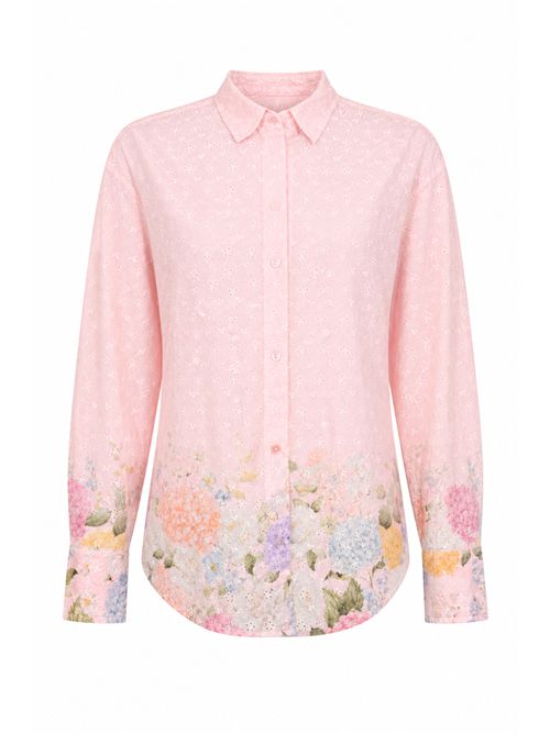 Camicia Cristal in cotone con ricami e stampa floreale Mc2 Saint Barth | CYS000101866L